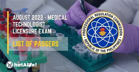 RESULTS: August 2022 Medical Technologist .